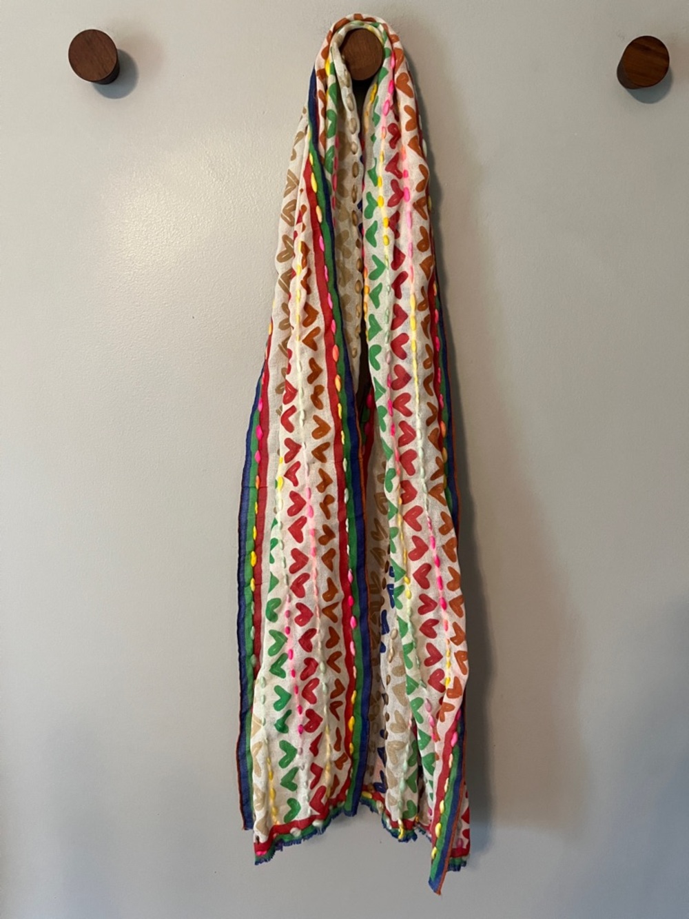 Anthropologie Erfurt Rainbow Wool Yarn Scarf - Picture 3 of 11